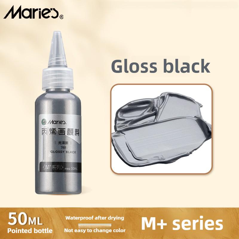 Marie 25 Colori 50ml Pittura Acrilica Metallica Pigmenti Ricchi Brillanti Perlescenti con Flacone Materiale Scolastico Cancelleria