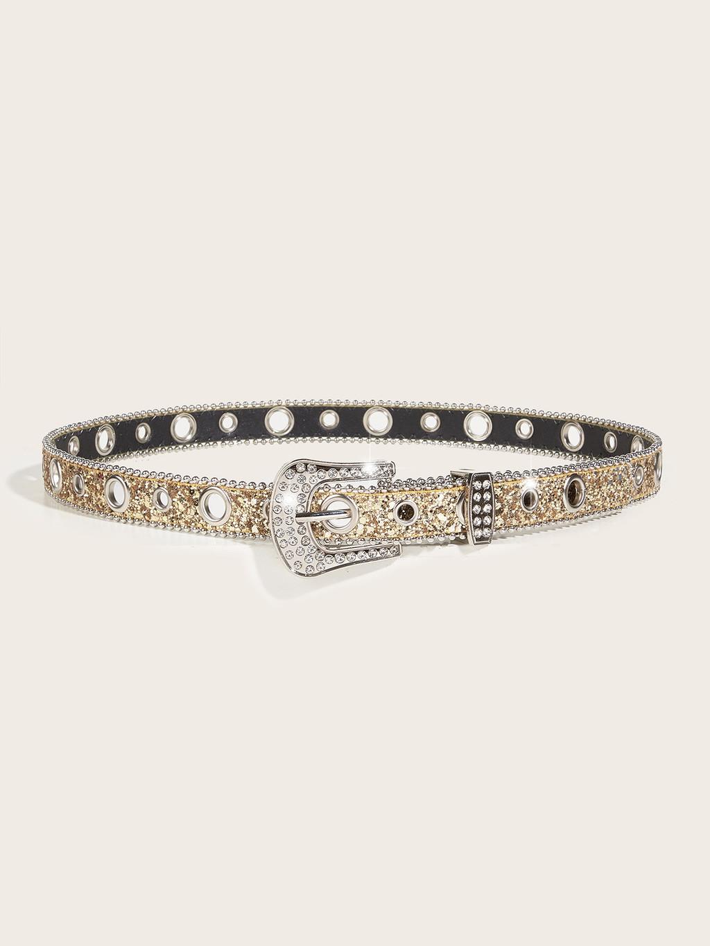 

Water Diamond Belt Decorated With Sparkling Diamond Sequins Versatile Women For