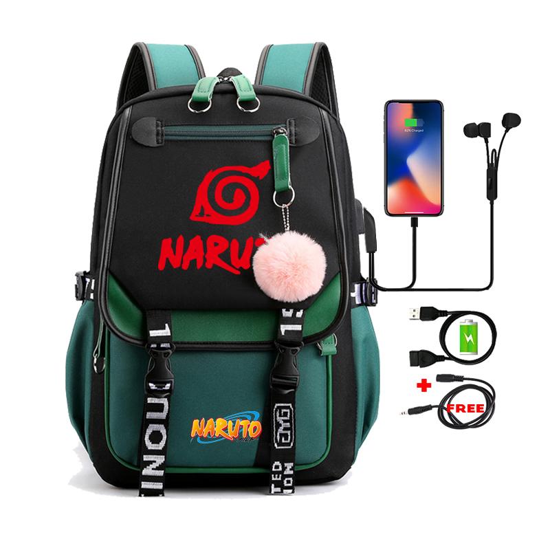 Anime Backpack for Teen Student Schoolbag Men Women Leisure Usb Travel Bag Boy Girl Back To School Backpack Rucksack