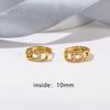 10mm Circle CZ Zircon Hoop Earrings For Women Bohemian Gold Color Silver Color Small Round Earrings Fashion Girl Jewelry