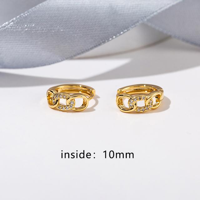 10mm Circle CZ Zircon Hoop Earrings For Women Bohemian Gold Color Silver Color Small Round Earrings Fashion Girl Jewelry