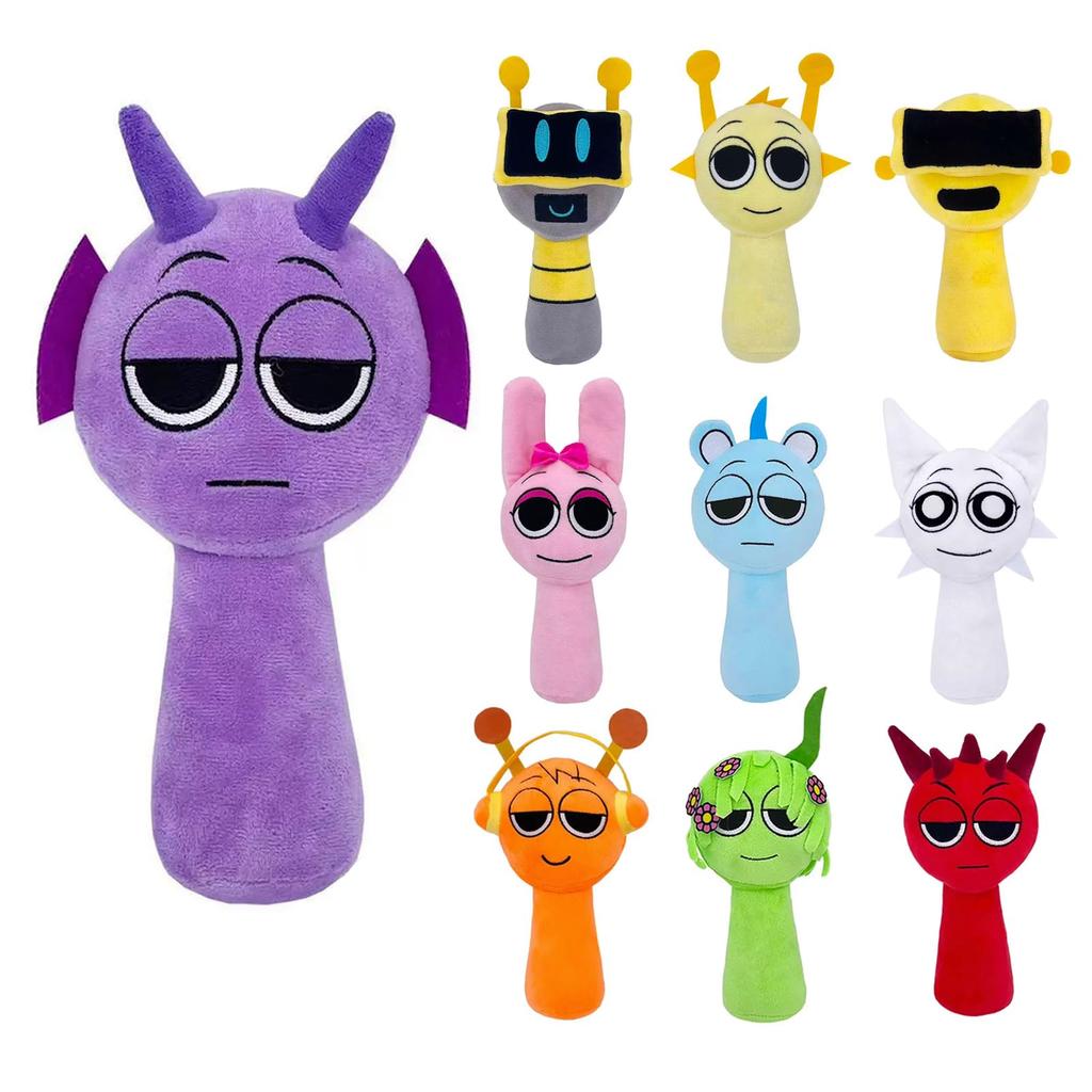 HOMANY Sprunki Plush Doll, Character Horror Game Peripheral, Horror Music Game, 20cm Cartoon Plush Toy, Christmas Gift for Kids, Adults, Birthday