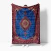Navy Blue Persian Style Tribal Kilim Rug Throw Blanket Decorative Sofa Bed Carpet Cushion Cover