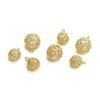 1PC/bag Copper Hollow Ball with Zircon Charm Heart Pendant for Earring Necklace DIY Jewelry Findings Making