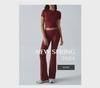 Diyun Women's Casual Solid Color Slim Short-Sleeved Long Pants Suit for Spring/Summer 2025