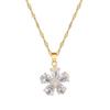 Five-Petaled Flower Light Luxury Temperament Gorgeous Full Diamond Necklace Female Versatile Collarbone Chain Titanium Steel Chain