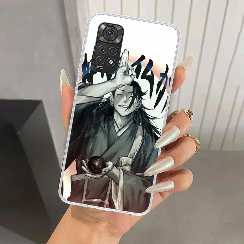 Jujutsus Geto Suguru Phone Case for Xiaomi Redmi Note 15 14 14S 13 12S 12 Pro 11S 11 Plus 11T 11E 10S Soft Funda Print Shell Red