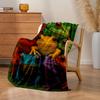 1 Stück Lebendige Froschdruck Flanelldecke - Weich, Warm und Gemütlich für Alle Jahreszeiten | Maschinenwaschbar | Ideal für Zuhause, Büro, Reise