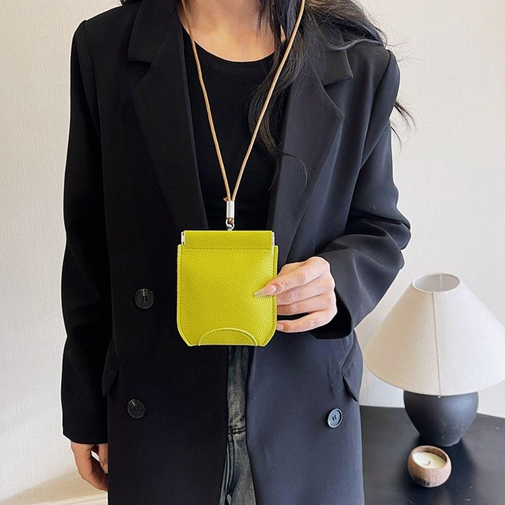 PU Leather Shoulder Bag Solid Color Coin Purse New Crossbody Bag