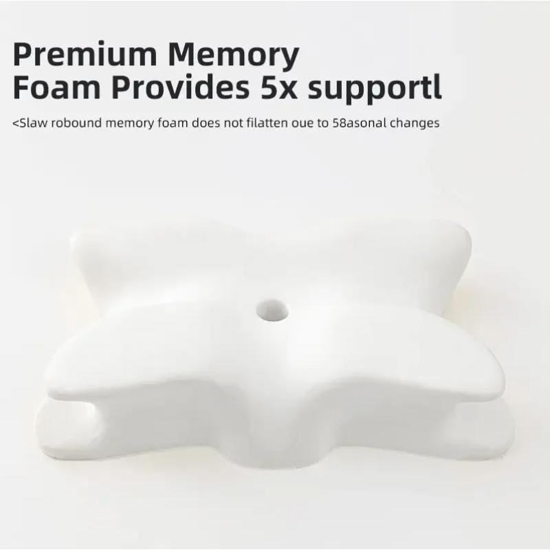 5 Colors Butterfly Neck Pillow Memory Foam Orthopedic Cervical Support Pillow for Pain Relief and Health Care