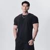 Men Solid V Neck T Shirt Short Sleeve Stretch Casual Workout Top For Daily And Gym Wear