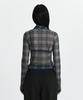 Kyuliti C See-Through Check T-Shirt_Black