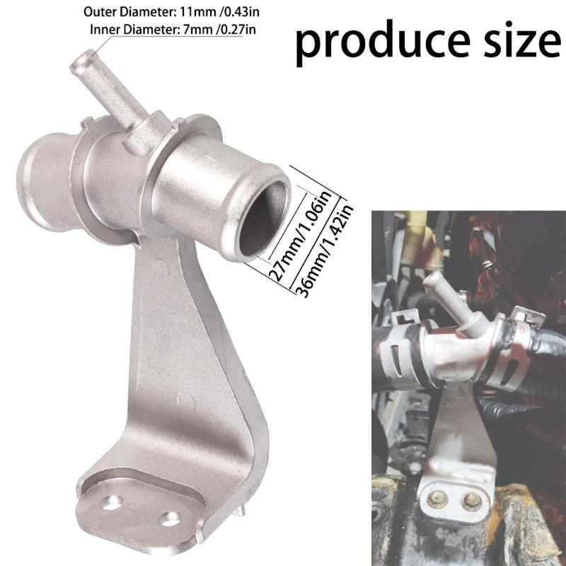 High Performances Aluminum Coolant Pipe with 3 Hose Clamps 1657722H02 Air Intake Cooling Tube with Clip Set for Vehicle