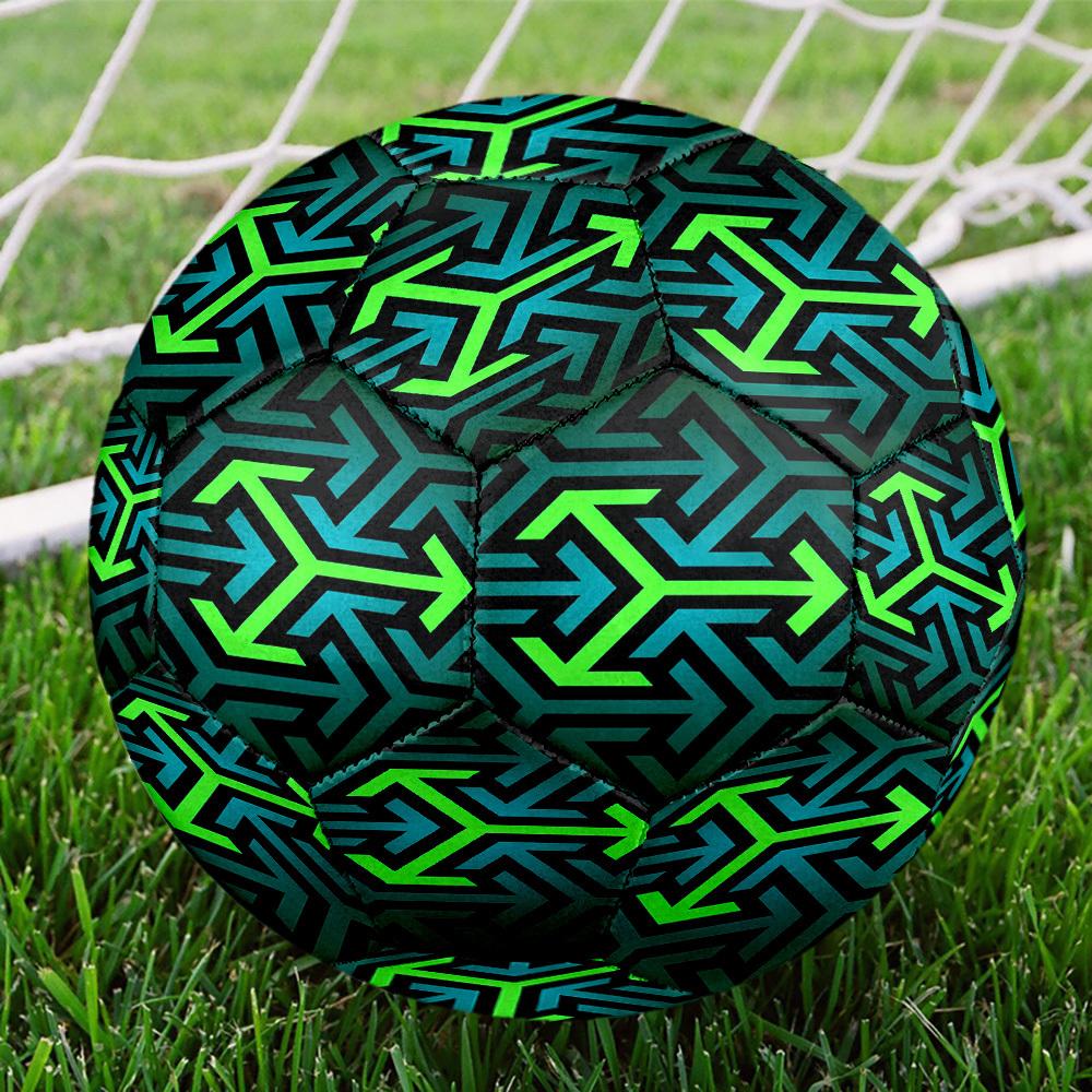 1pc Labyrinth Navigation Theme Soccer Ball Football, Size 5, Lightweight PVC, Outdoor Training Soccer Ball,Gift j60458