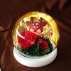 Deer Immortal Flower Glass Cover Decoration Valentine's Day Gift Creative Gift Rose Immortal Flower