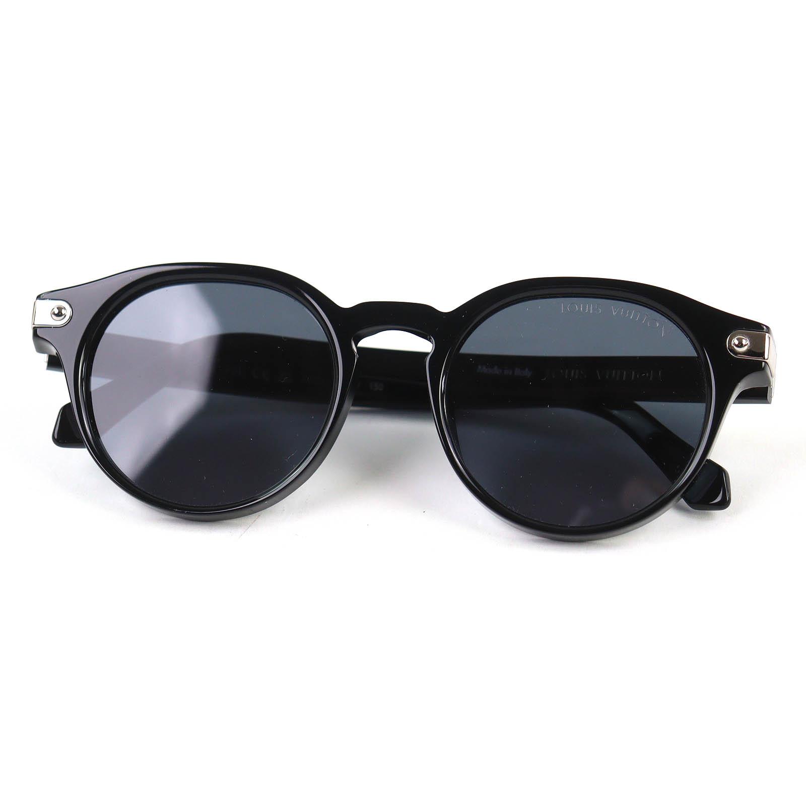 

Great LOUIS VUITTON LV Signature Round Sunglasses Boston Eyewear black Z2434U Used