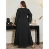 Plus Size Elegant Round Neck Beaded Embroidered Sequin Evening Gown Formal Wedding Party Bridesmaid Dress