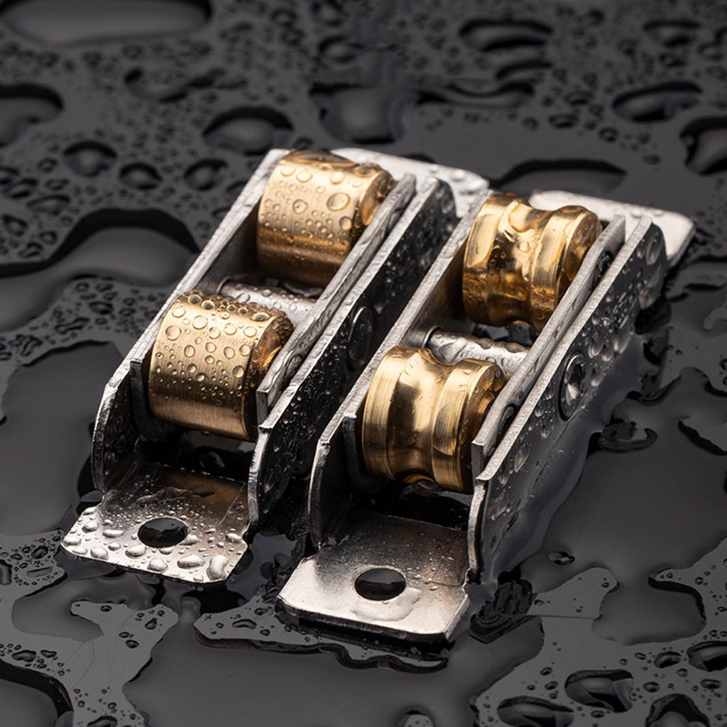4pcs Heavy Duty Metal Window Roller Wheels Universal Sliding Axles Window Pulley Rollers Upgrades Use for Smooth Operate