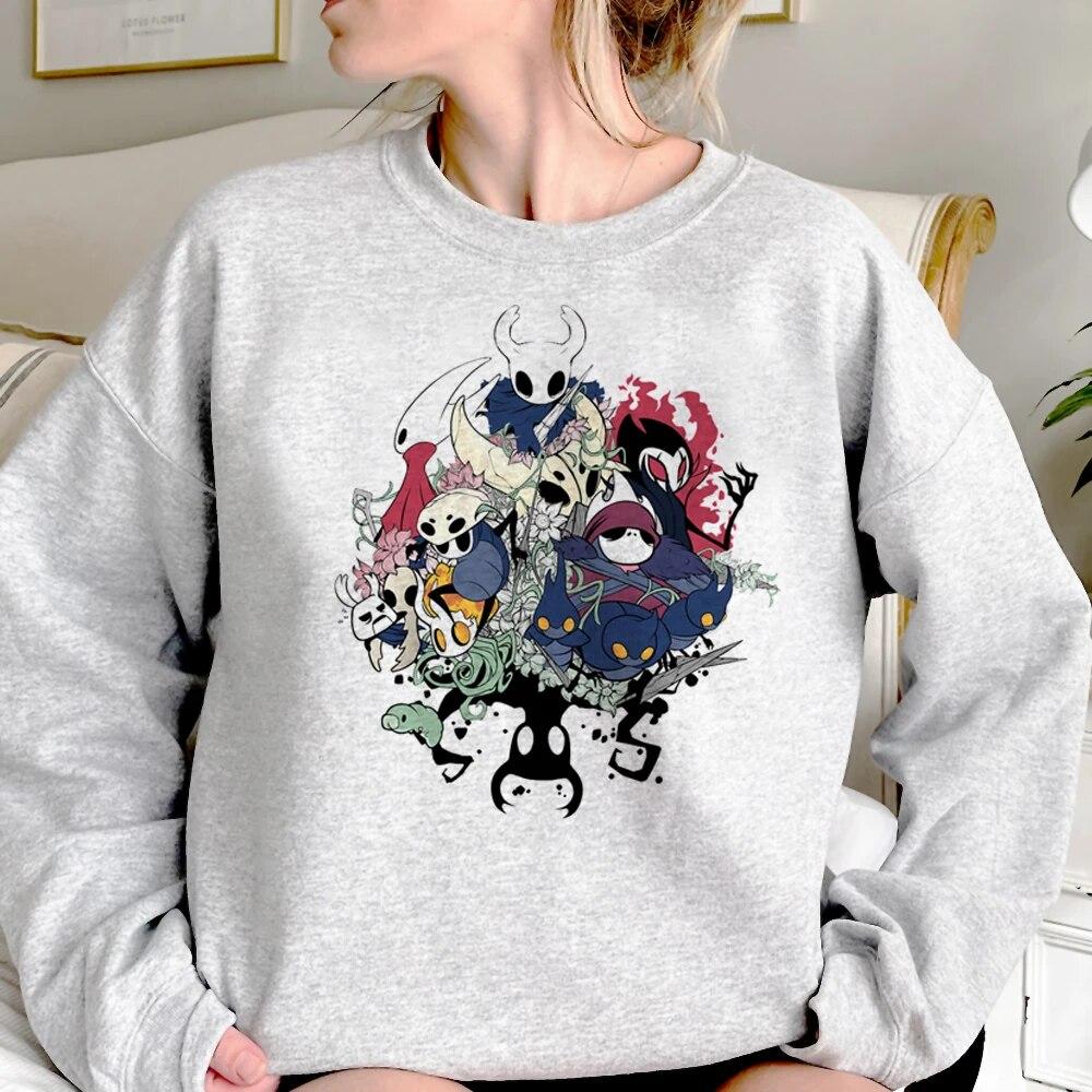 

Hollow Knight толстовки женские флисовые пот y2k эстетический пуловер в стиле аниме женский спортивный костюм унисекс XL