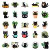 50 Hand-Painted Cao Zhi Black Cat Graffiti Decorative Stickers Children'S Reward Cartoon Stickers