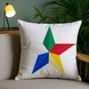 Druze Flag Cushion Cover Soft Short Plush Double-Sided Printing Home Decor Machine Washable Pillow Case Gift