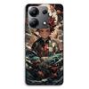 Phone Case - MANIACASE - Xiaomi Redmi Note 13 4G - TPU Silicone - Tanjiro Pattern (demon Slayer) - Black