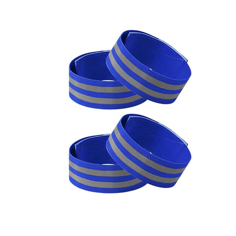 High Reflective Bands Elastic Armband Wristband Ankle Straps 2/4Pcs Safety Reflector Tape Motorcycle Clothing For Night Biking