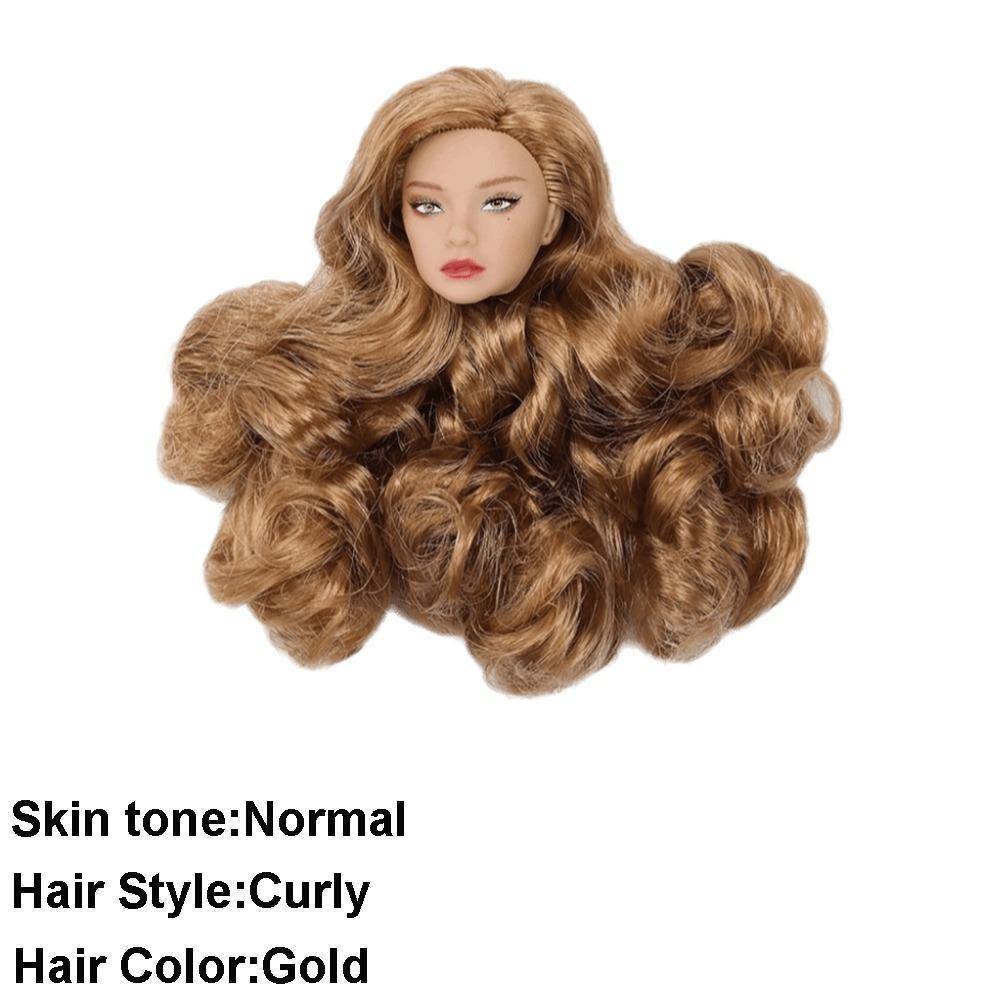 White Normal Tan Skin Doll Head European Face Fashion Doll Head  for 11.5 Inch BJD Doll Body