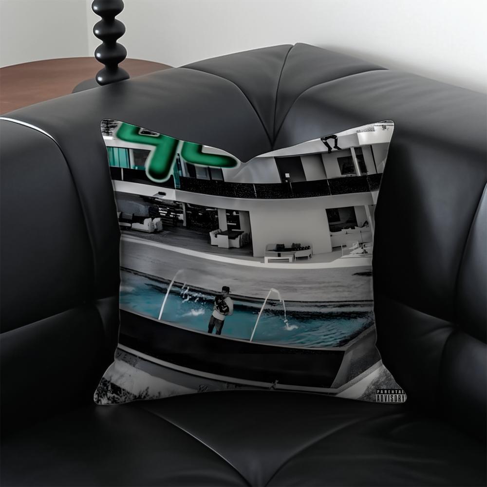 HOT YYeat New Album Cushion Cover Pillow Case Antidustmite Invisible Zipper Silky Plush Cushion