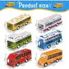 6-teiliges Schulbus-Spielzeugauto-Set, kleine Autos aus Druckgussmetall, Stadtbus, Doppeldecker, reibungsbetriebene Autos, Spielspielzeugfahrzeuge, Türen zum Öffnen, Lernspielzeug, Großpackung