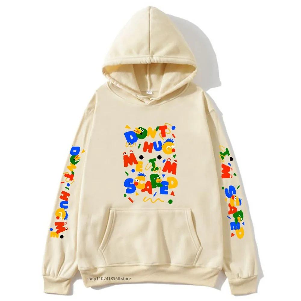 Sudaderas con Gráfico de Dibujos Animados 'No Me Abraces, Tengo Miedo' para Hombre