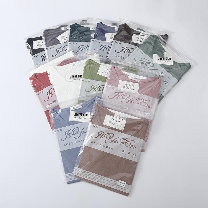 Damen Übergröße V-Ausschnitt Kurzarm Modal T-Shirt für Frühling/Sommer