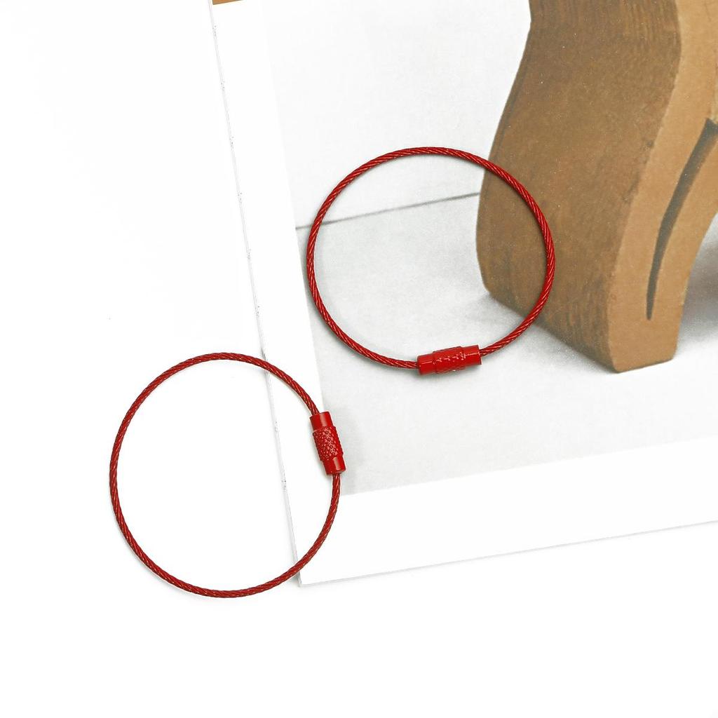 2Pcs Steel Wire Spray Painted Keyring Ring For DIY Bracelet Jewelry Making Craft Accessories
