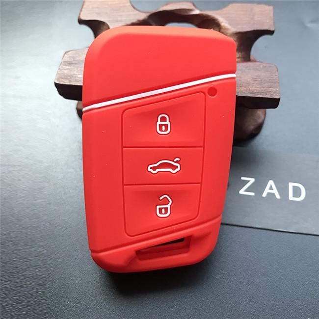 

ZAD Silicone Car key Cover Case For VW Volkswagen Passat B8 B7 CC Skoda Superb A7 Magotan Tiguan MK2 2017 2018 2016 accessories