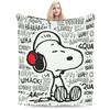 Snoopy & Woodstock Pattern Blankets  Fleece Funny Soft Throw Blankets for Bedspread  Winter