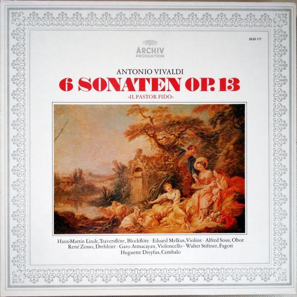 

LP Record ANTONIO VIVALDI 6 Sonatas Op. 13 Il Pastor Fido 2533117 Archiv Produkti Germany Classical Used