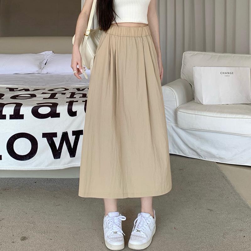 Women's Retro Pleated Mid-Length Skirt - Summer/Autumn Yamamoto Style