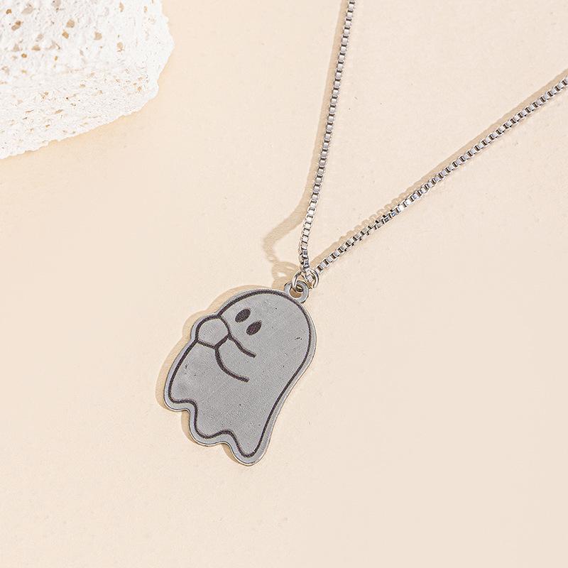 

Хэллоуин Ожерелье Украшения Мультяшный Капающее Масло Bixin Подвеска Привидение Ожерелье Парное Ожерелье Женское