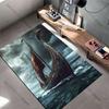 Viking Ship Sailing Stormy Seas Carpet Yoga Living Room Room Decor Children's Crawling Mat Doormat Area Rug Games Mat