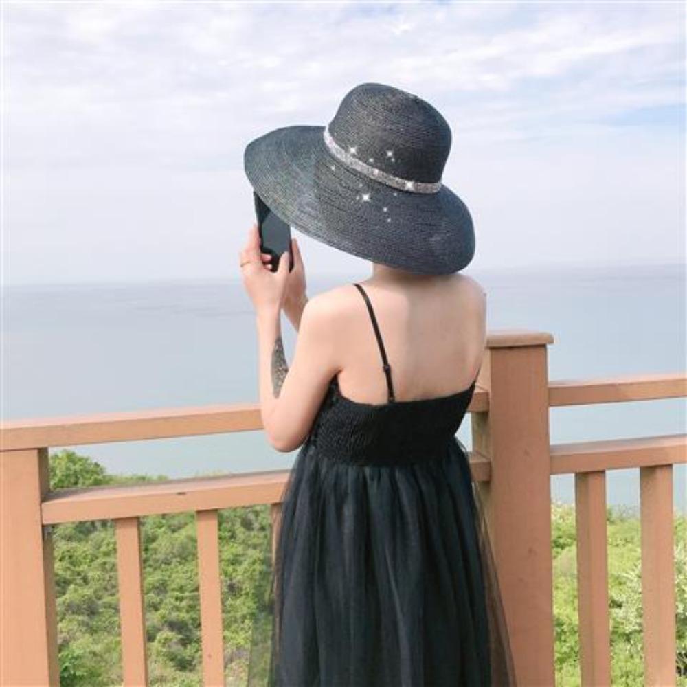 Vacation Straw Hat Big Brim Hat Sun Hat Women Travel Beach Hat Sun Hat Women Sun Protection Hat