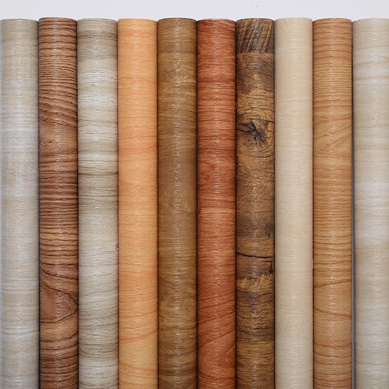 Wood Grain DIY Sticker PVC Self Adhesive Waterproof Wallpapers Renovation Furnitures Wall Stickers Home Decor Sticky Paper Decal