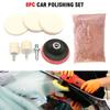 8Pcs/Set 4 OZ Cerium Oxide Powder Watch Car Glass Screen Windows Polishing Kit Cleaning Scratch Removal Polishing Backing Pad