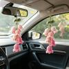 1 Stück Glockenorchidee Häkelblumen-Anhänger, Auto-Spiegel-Hänge-Dekoration, Handgefertigter künstlicher Blumen-Taschenanhänger, Kreatives Geschenk für Frauen