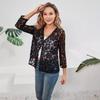 Nový volný a všestranný plus-size krajkový top s ochranou proti slunci a průsvitným kardiganem s výstřihem