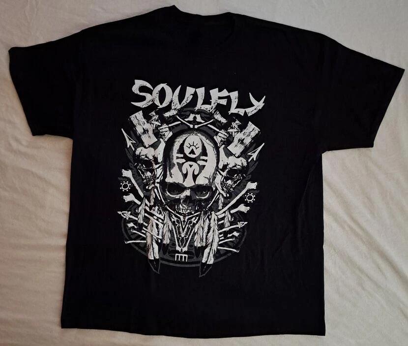 

Retro Soulfly Band 2014 Tour Cotton Black All Size T Shirt US241 3XL