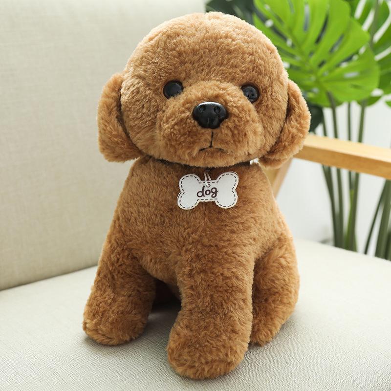 

Simulation teddy dog plush toy puppy doll rag doll throw pillow lying dog doll giving male birthday gift 22cm
