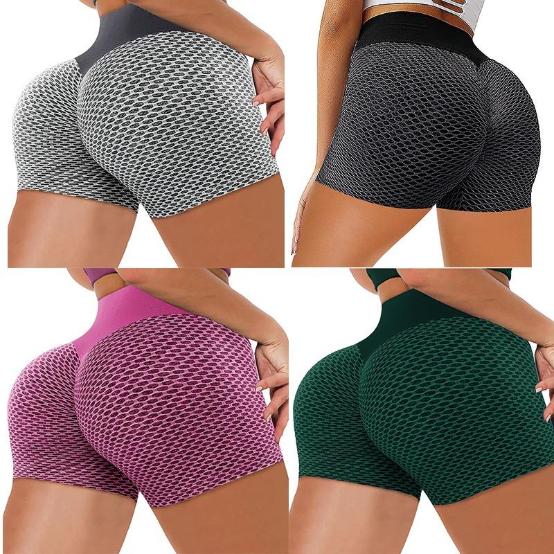 Women Hip Lift Yoga Shorts Fitness Elastic Shorts
