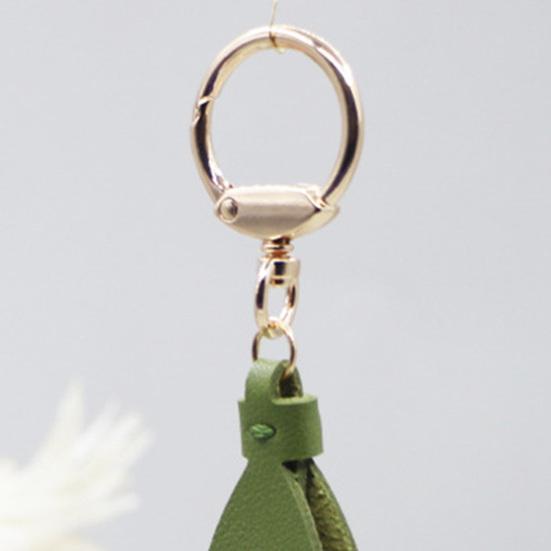 Nyckelring Hänge Imiterat Läder Tulpan Design Nyckelring Bilnyckelring Handväska Dekorativa Tillbehör