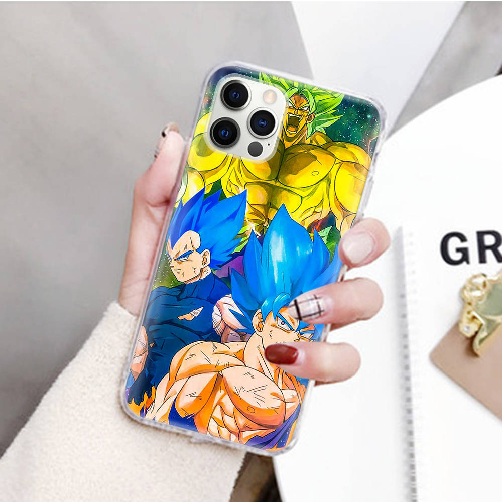 JW55 Dragon Ball Z Transparent Case for Samsung A04 A14 A23 M33 M53 Realme 10 9 C35 C55 VIVO Y02 X80 Infinix Hot 30 Note 11 Tecno Spark 8P Pro