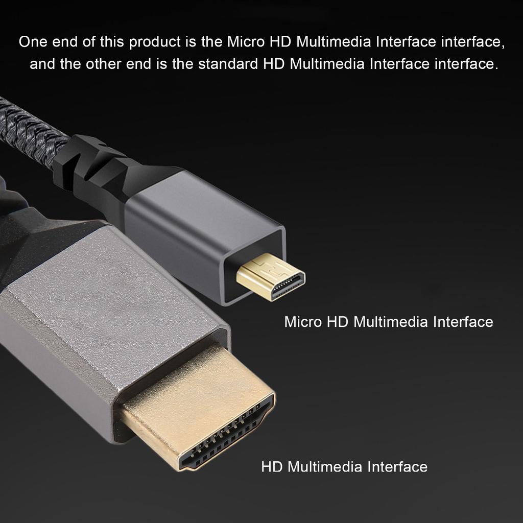 4K HD Multimedia Interface Cable Male to Male 18Gbps High Speed 4K 60Hz HD Knit   HD Multimedia Interface Adapter Cable